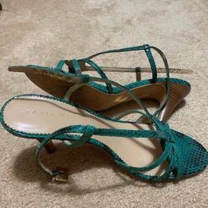 Tahari Green Snake Heels - image 1